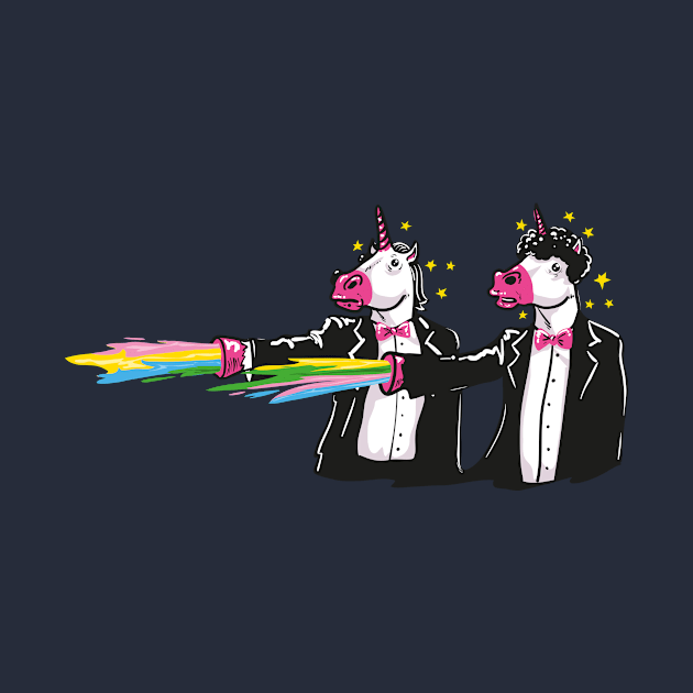 Pulp Fiction Unicorns With Rainbows by Kopfzirkus