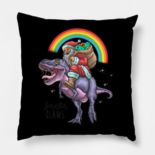 Santa claws - Santa Claus Christmas Dinosaur Pillow