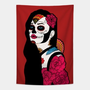 Sugar skull girl Tapestry