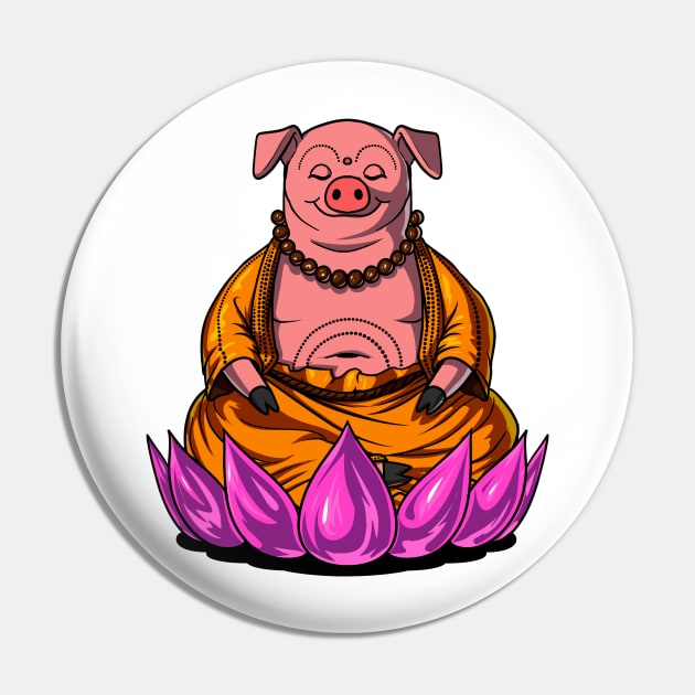 Pig Buddha Pin by underheaven