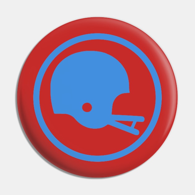 Two-Bar Helmet Minimalist Logo (Columbia Blue) Pin by HelmetAddict