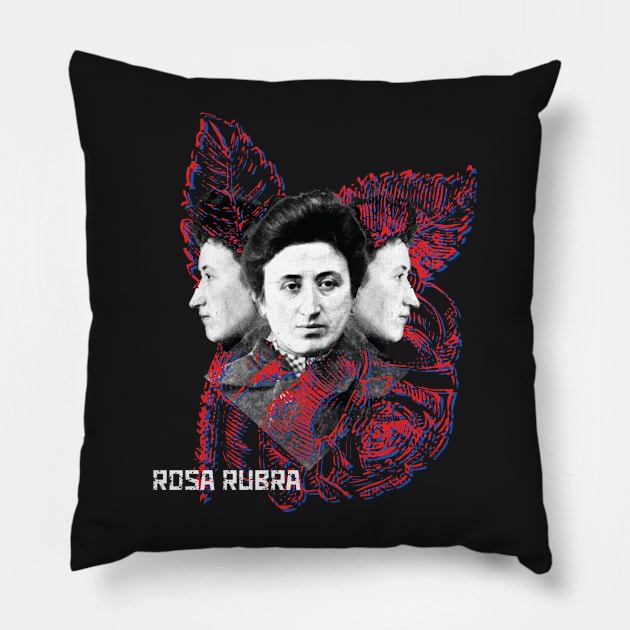 Rosa Rubra 3D dark Pillow by Anthraey