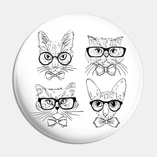 Cat Hipster Pin