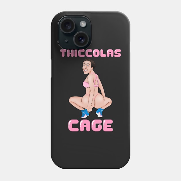 Thiccolas Cage - Dummy Thicc Nicolas Cage Meme Phone Case by Barnyardy