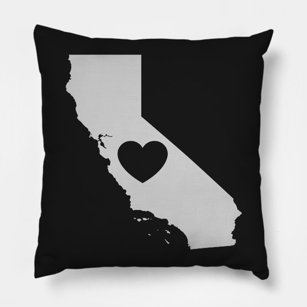 California Love Heart Pillow by helloshirts