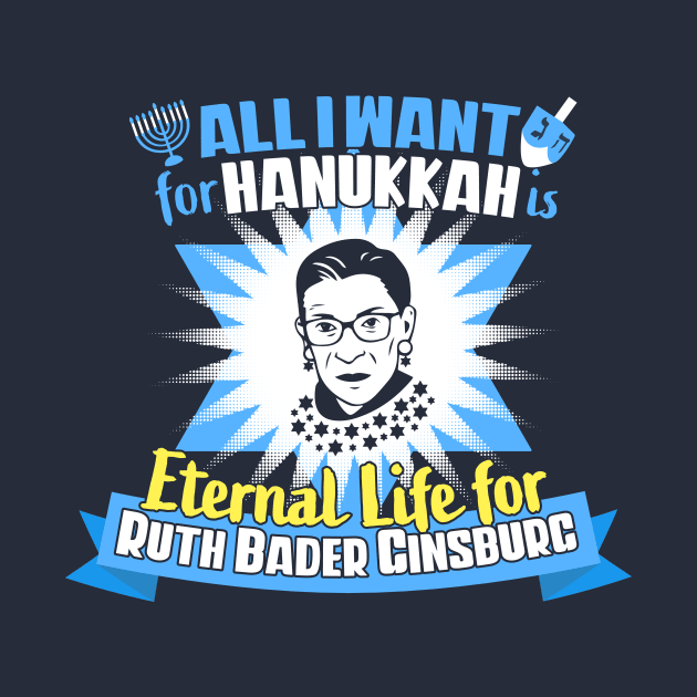 Hanukkah Ruth Bader Ginsburg Eternal Life for RBG by mindeverykind