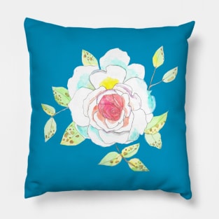 Favorite Rose Watercolor Pillow