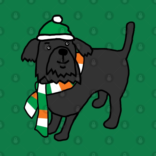 Cute Irish Dog on St Patricks Day by ellenhenryart