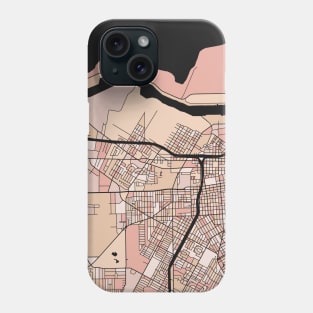 Corpus Christi Map Pattern in Soft Pink Pastels Phone Case