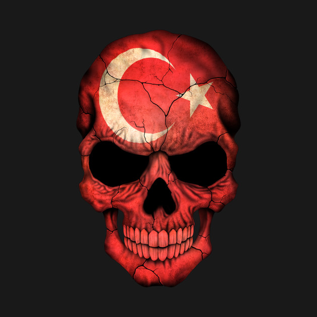 turkish flag skull turkish t shirt teepublic