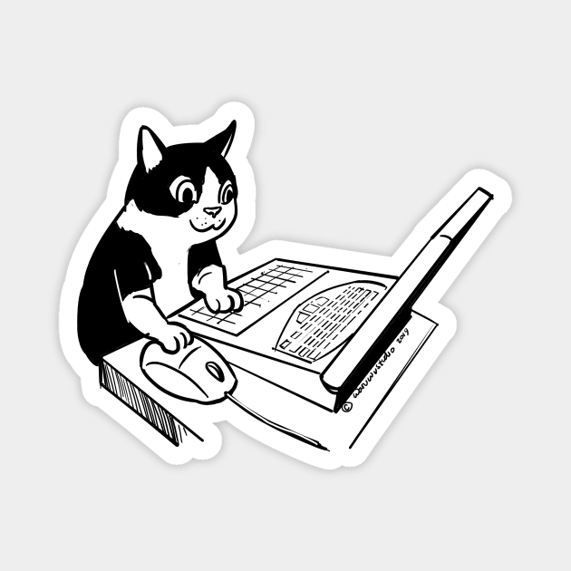 Cat online Magnet by wtama