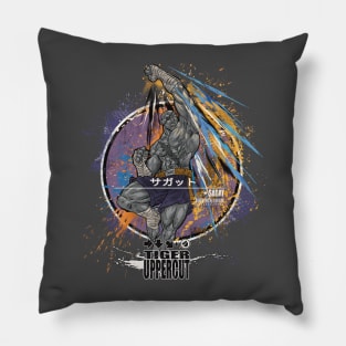 SAGAT: TIGER UPPERCUT - PURPLE/YELLOW Pillow