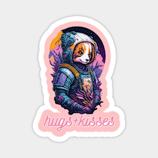 hugs kisses animal astronaut Magnet