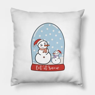 Snowman slow globe Pillow