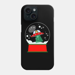 SANTA Spaceship Snowglobe Phone Case