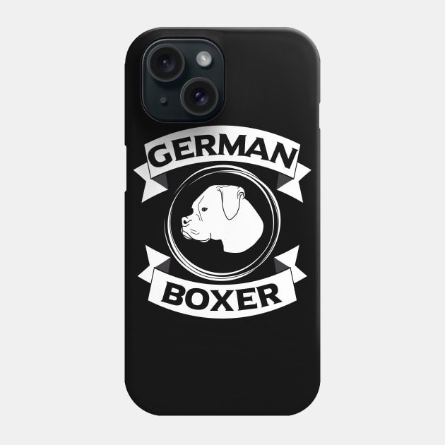 German Boxer Dog head dog lovers dog owner Phone Case by Monstershirts