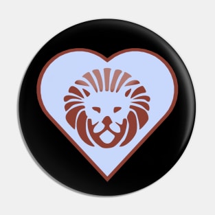 Big Lion Hearted (black ver.) Pin