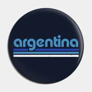 Retro Argentina Football // Vintage Grunge Proud Argentine Word Art Pin