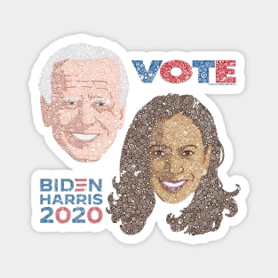 Distressed Vote For Joe Biden & Kamala Harris 2020 Circle Design Magnet