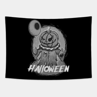 Halloween Pumpkin Scarecrow Tapestry