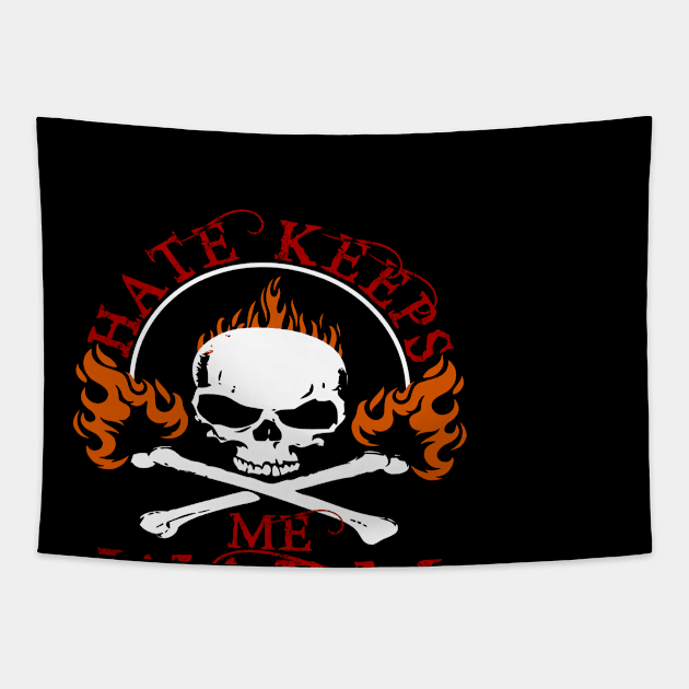 Hate Keeps Me Warm Tapestry by Lifeline/BoneheadZ Apparel