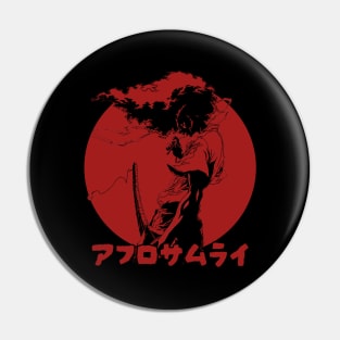 afro samurai dark red Pin