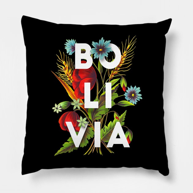 Bolivia Proud Flag, Bolivia gift heritage, Bolivian girl Boy Friend boliviano Pillow by JayD World