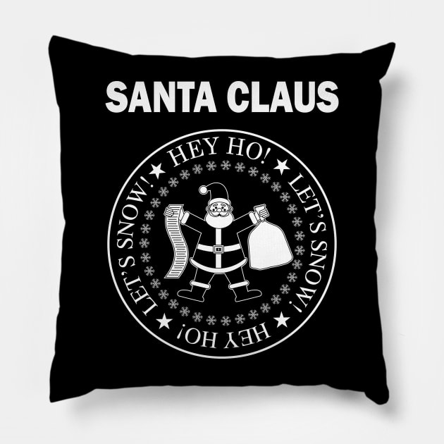 Punk Santa Claus Pillow by bryankremkau
