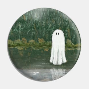 Haunted lake ghost Pin