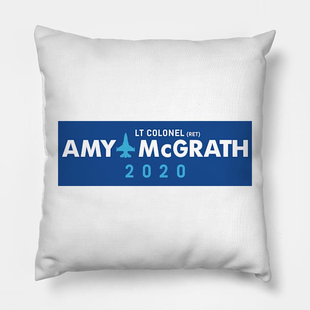 Amy McGrath 2020 Pillow by Soll-E