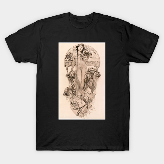 Alfons Mucha Art Nouveau Art Deco Beautiful Young Woman Food Art
