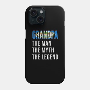 Grand Father Belizean Grandpa The Man The Myth The Legend - Gift for Belizean Dad With Roots From  Belize Phone Case