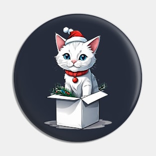 Cat christmas Pin