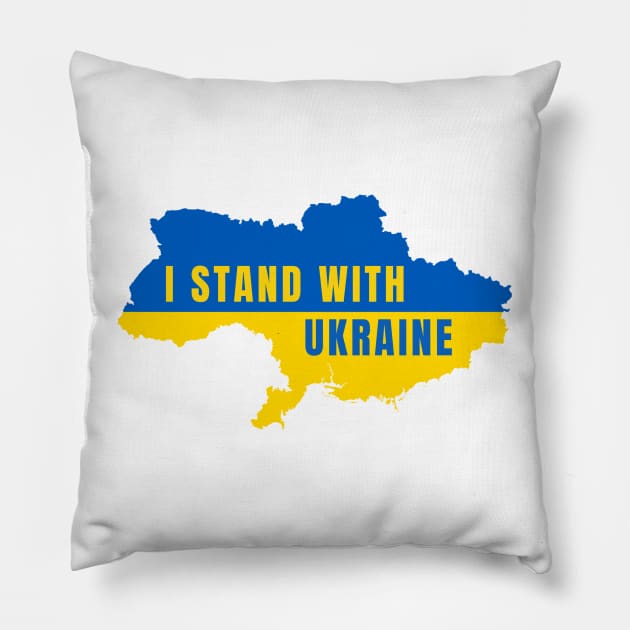 I Stand With Ukraine Pillow by Little Duck Designs