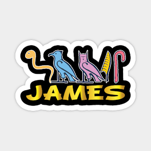 JAMES-American names in hieroglyphic letters-James, name in a Pharaonic Khartouch-Hieroglyphic pharaonic names Magnet