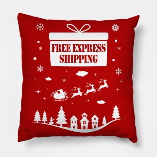 Free Express Shipping on Christmas Eve. [white] Pillow