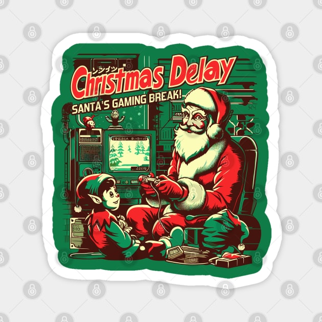 Christmas Delay, Santa's Gaming Break! Magnet by Lima's