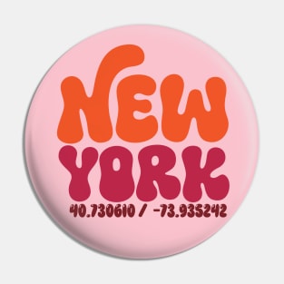 New York Retro Pin