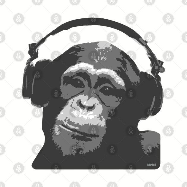 DJ Monkey by wamtees