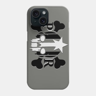 Puerto Rico flag skull and crossbones Phone Case