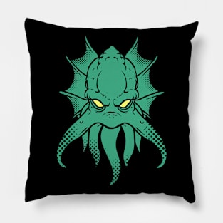 Squid Monster Illustration // Cartoon Sea Monster Pillow