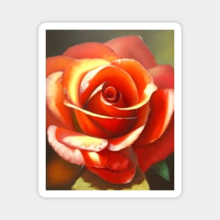 Orange Rose Magnet