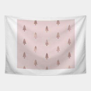 Rose gold - forest of trees Tapestry