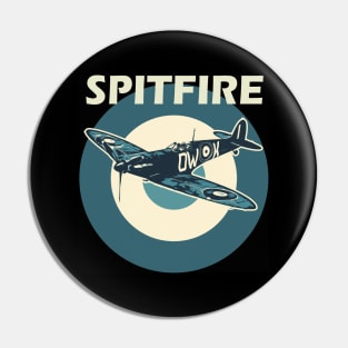 Spitfire RAF Fighter Aircraft Plane Airplane British UK Supermarine Retro vintage Pin