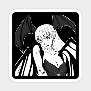 love vampire ecopop demon lady art Magnet