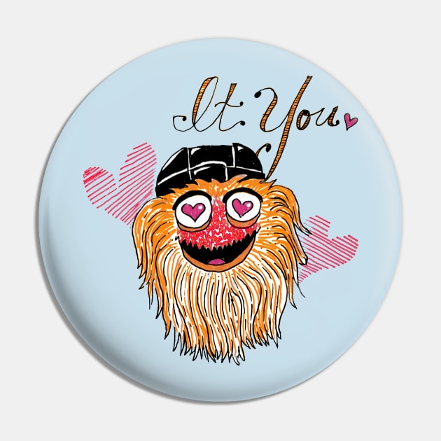 It You! Valentine's Day Pin by LornaDinosart