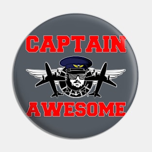 Captain Awesome Pin