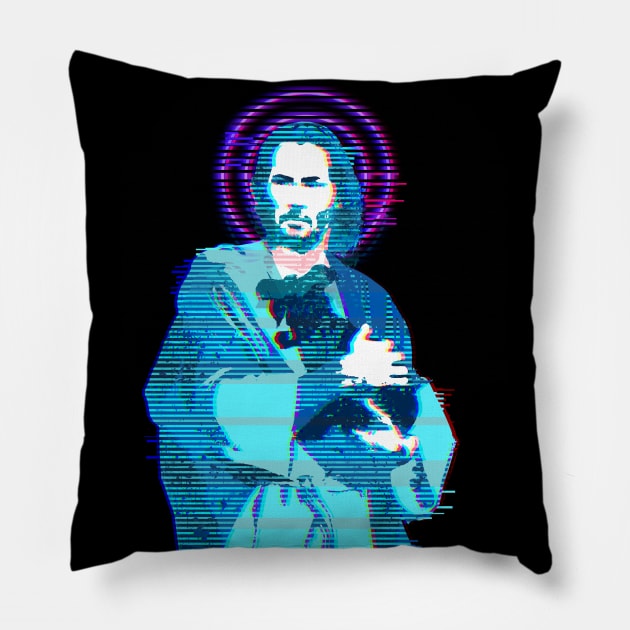 Keanu Reeves (Glitch) Pillow by LeiaHeisenberg