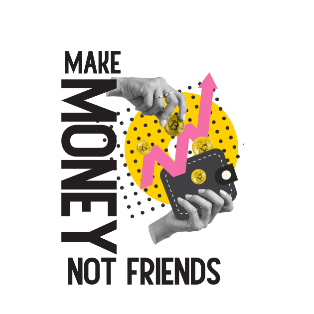 Make Money, Not Friends: Motivational Quotes by A Floral Letter Capital letter A | Monogram, Sticker
