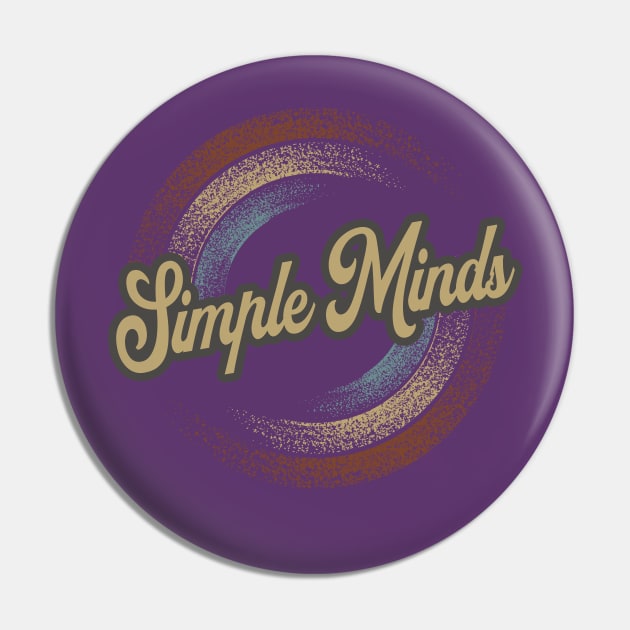 Simple Minds Circular Fade Pin by anotherquicksand